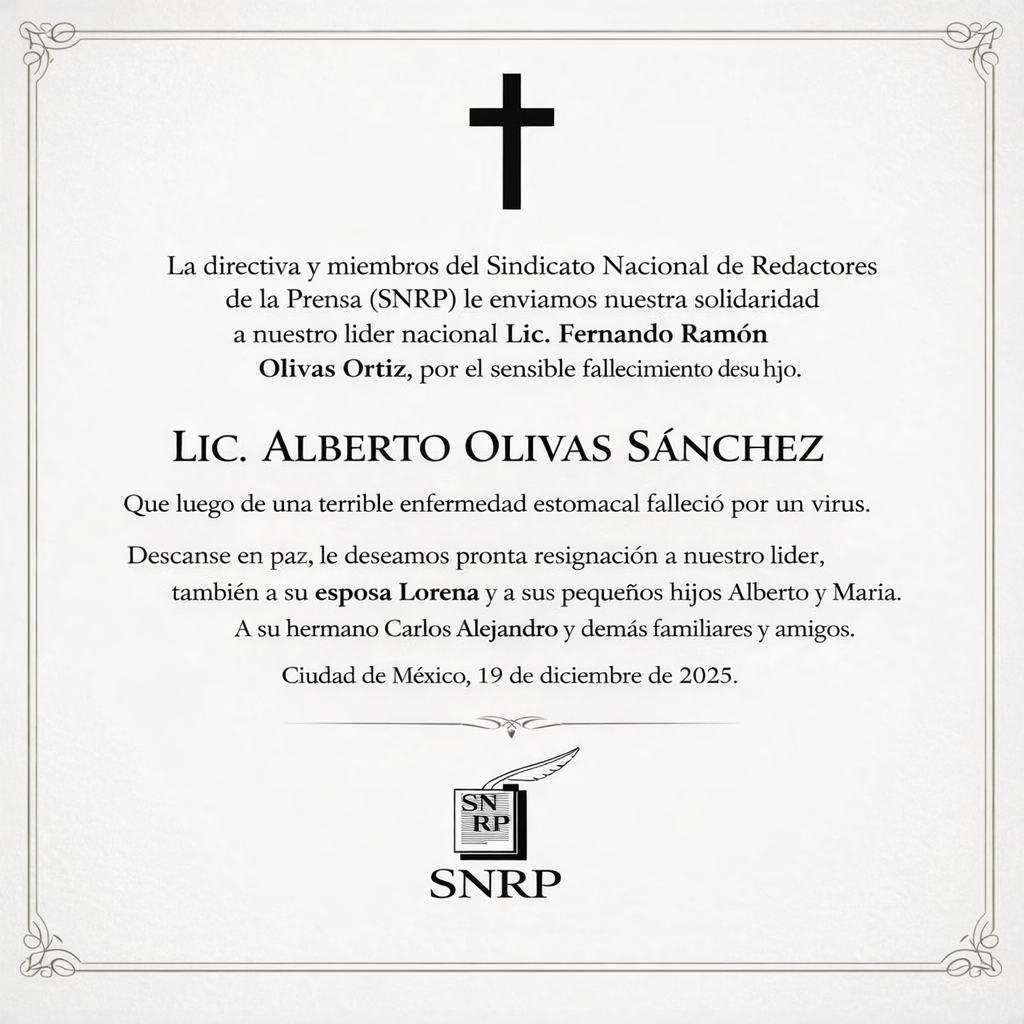 D.E.P. Lic. Alberto Olivas Sánchez